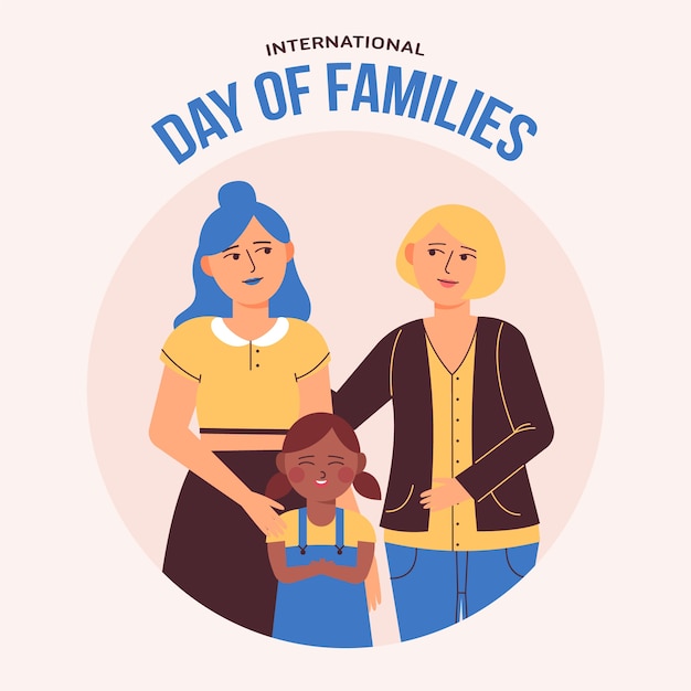Vlakke internationale dag van gezinnen