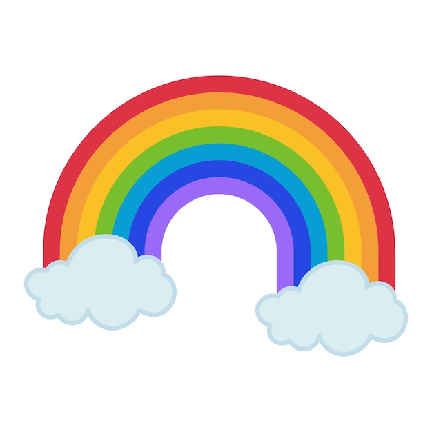 Vlakke kleur van de regenboog