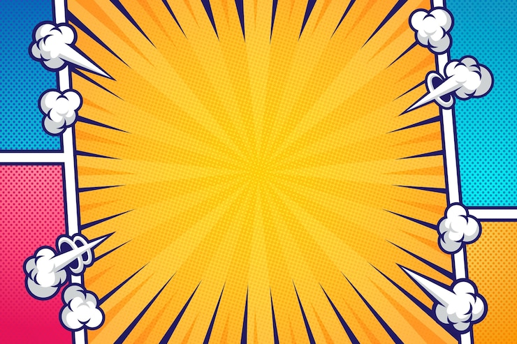 Gratis Vector vlakke komische stijl achtergrond kopie ruimte