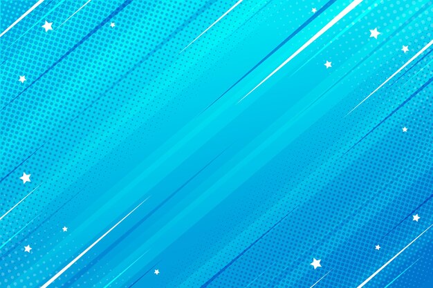 Vlakke komische stijl achtergrond snelheid blauw