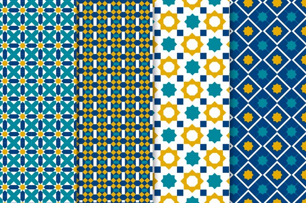 Vlakke lineaire Arabische patrooncollectie