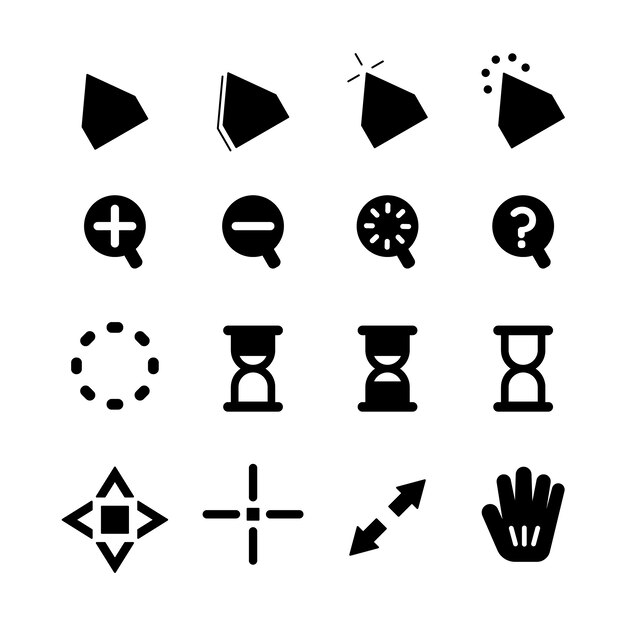 Vlakke ontwerpmuis cursor element