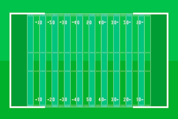 Vlakke stijl amerikaans voetbalveld