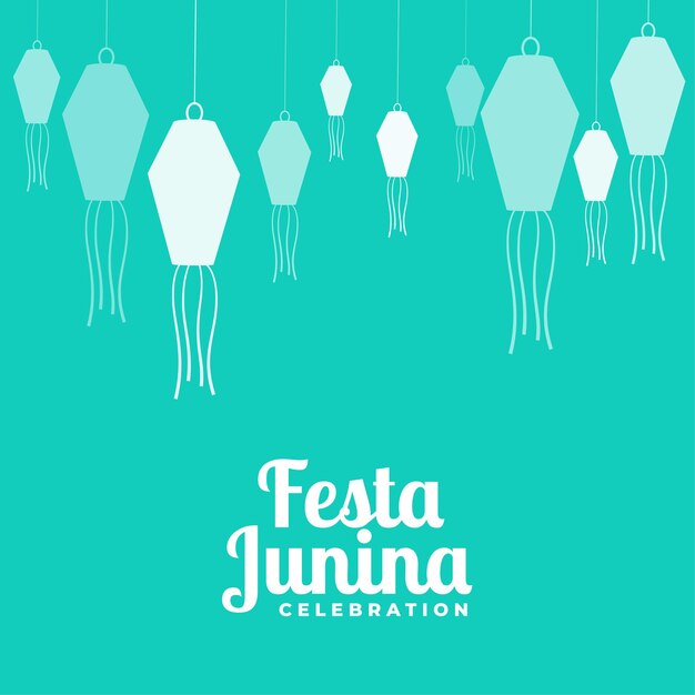 Vlakke stijl festa junina achtergrond vectorillustratie