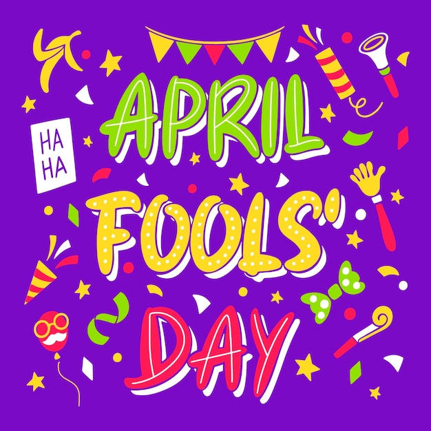 Vlakte tekst illustratie voor april fool's day