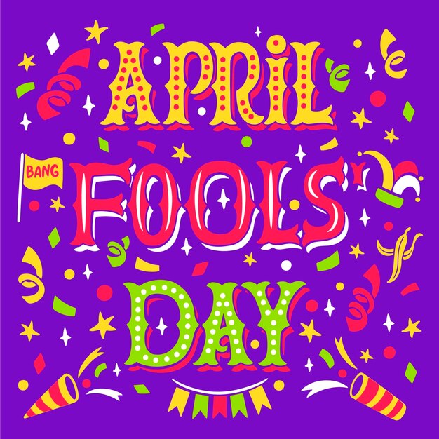 Vlakte tekst illustratie voor April Fool's Day