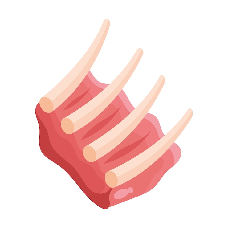 Gratis Vector vleesproduct ribben