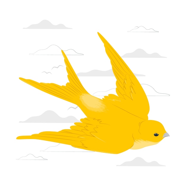 Vliegende vogel concept illustratie