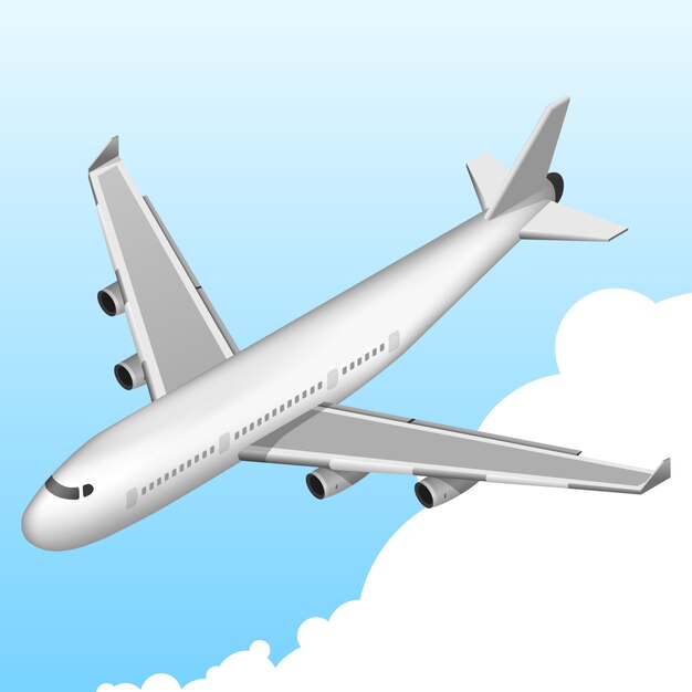 Vliegtuig isometrisch pictogram