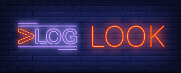 Gratis vector vlog ziet neonlicht