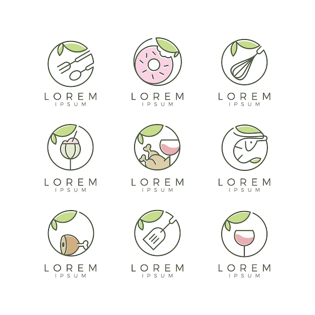 Voedsel logo collectie