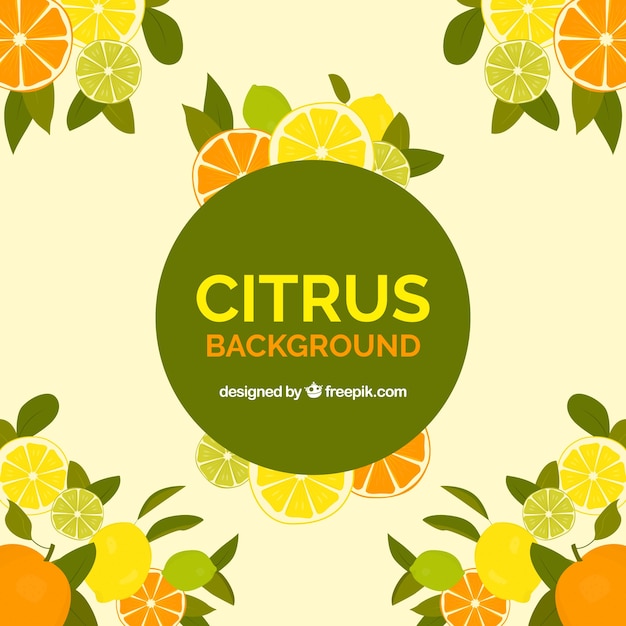 Gratis vector voedselachtergrond met citrusvruchten