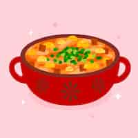 Gratis vector voedzame traditionele locro-illustratie