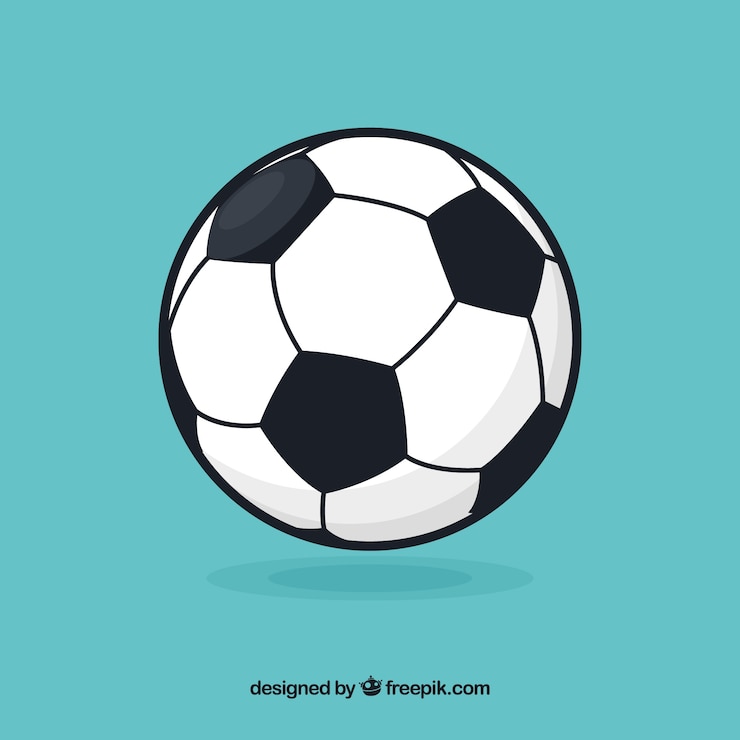 Gratis Vector voetbal achtergrond in platte stijl