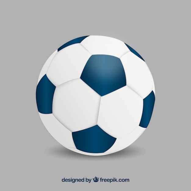 Gratis vector voetbal bal achtergrond in realistische stijl