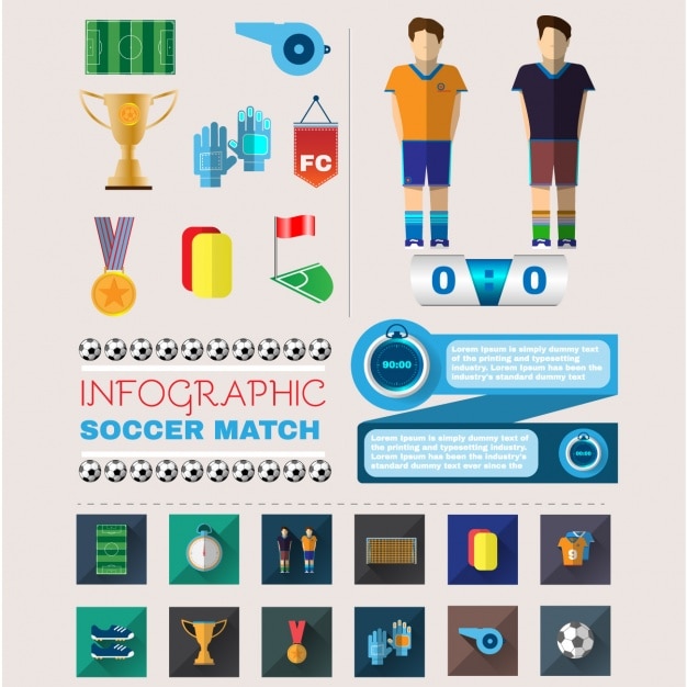 Voetbal infographic elementen