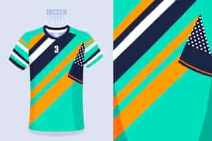 Gratis vector voetbal jersey patroon ontwerp