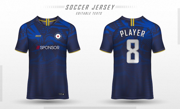 Voetbal jersey sjabloon sport t-shirt ontwerp