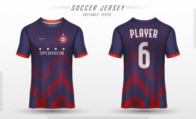 Voetbal jersey sjabloon sport t-shirt ontwerp