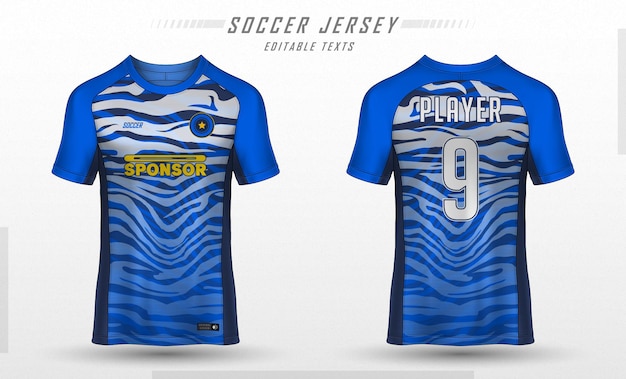 Voetbal jersey sjabloon sport t-shirt ontwerp