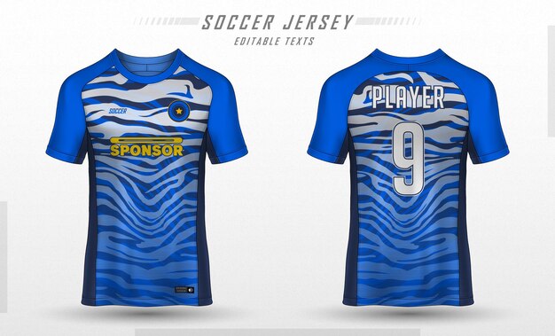 Voetbal jersey sjabloon sport t-shirt ontwerp