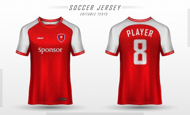 Voetbal jersey sjabloon sport t-shirt ontwerp