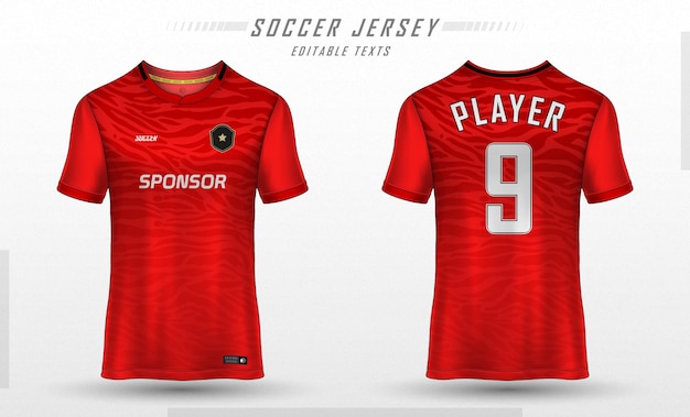 Voetbal jersey sjabloon sport t-shirt ontwerp