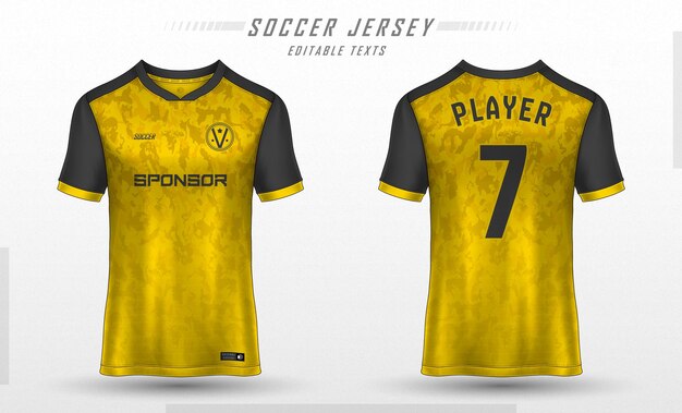 Voetbal jersey sjabloon sport t-shirt ontwerp