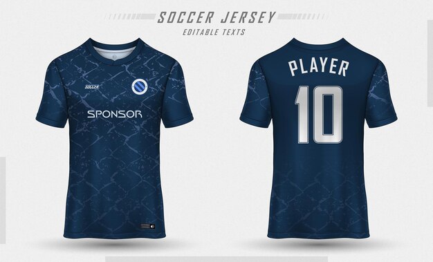 Voetbal jersey sjabloon sport t-shirt ontwerp