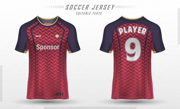 Voetbal jersey sjabloon sport t-shirt ontwerp