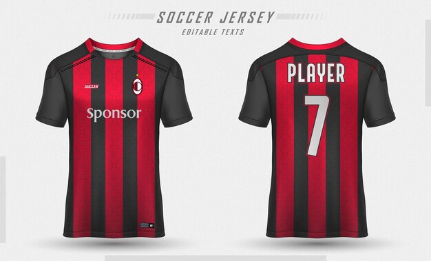 Voetbal jersey sjabloon sport t-shirt ontwerp