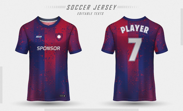 Voetbal jersey sjabloon sport t-shirt ontwerp