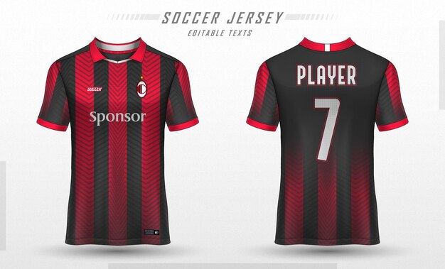 Voetbal jersey sjabloon sport t-shirt ontwerp