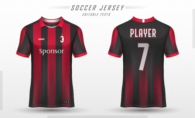 Voetbal jersey sjabloon sport t-shirt ontwerp