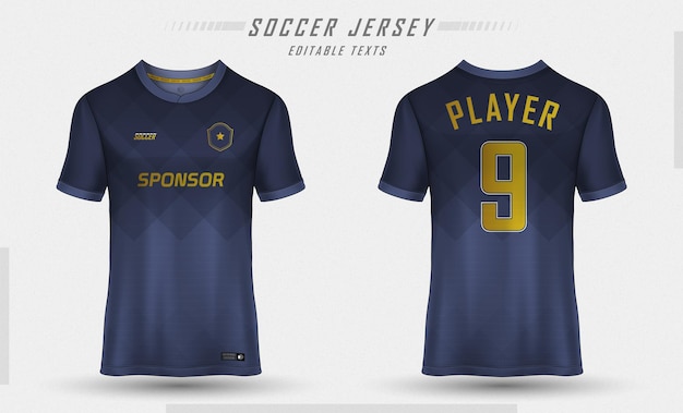 Gratis vector voetbal jersey sjabloon sport t-shirt ontwerp