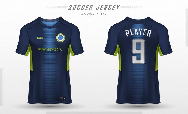 Voetbal jersey sjabloon sport t-shirt ontwerp