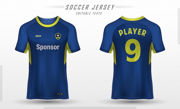 Voetbal jersey sjabloon sport t-shirt ontwerp