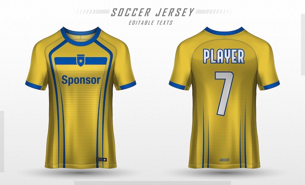 Voetbal jersey sjabloon sport t-shirt ontwerp