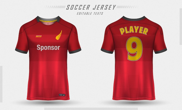 Voetbal jersey sjabloon sport t-shirt ontwerp