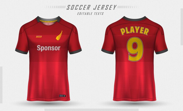 Voetbal jersey sjabloon sport t-shirt ontwerp