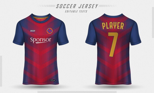 Voetbal jersey sjabloon sport t-shirt ontwerp