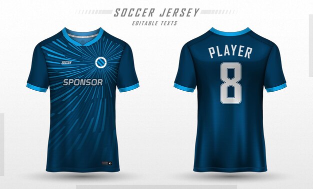 Voetbal jersey sjabloon sport t-shirt ontwerp