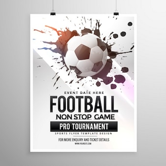 Voetbal spel toernooi flyer brochure sjabloon