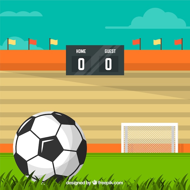 Gratis vector voetbal staande achtergrond