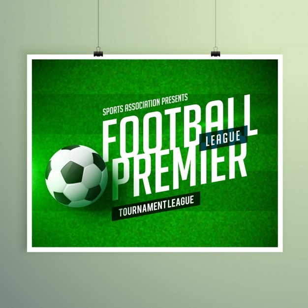 Voetbal voetbalkampioenschap presentatie flyer
