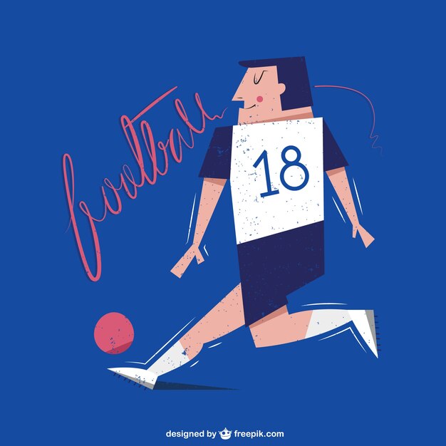 Gratis vector voetballer