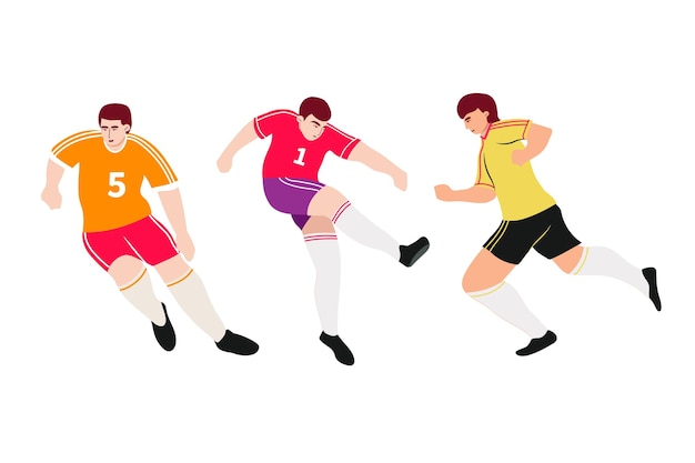 Gratis vector voetballers collectie