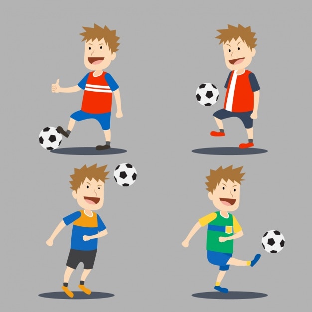 Gratis vector voetballers ontwerp