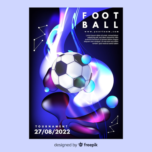 Voetbaltoernooi poster sjabloon