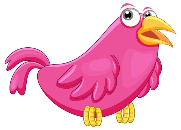 Vogel met roze veer